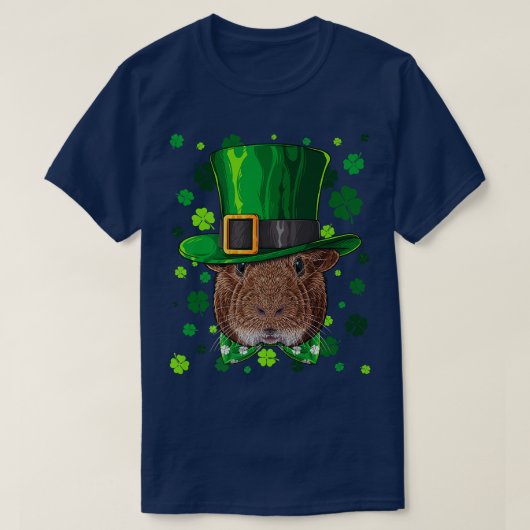 Guinea Pig St Patricks Day Animal Leprechaun Hat S Tシャツ (デザイン正面)