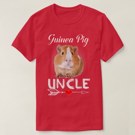 Guinea Pig Uncle Costume Clothing Cute Guinea Pig  Tシャツ (デザイン正面)