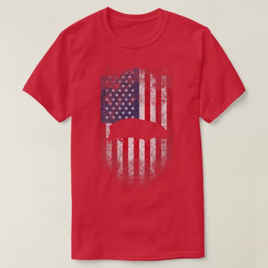 Guinea Pig USA米国国旗7月4日プレミアム Tシャツ (デザイン正面)