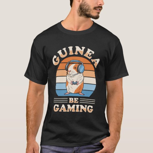 Guinea Pig Video Game Playerコンソールゲーマーゲーム Tシャツ (正面)