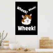 Guinea pig Wheek! Wheek! ポスター (キッチン)
