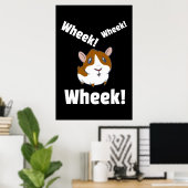Guinea pig Wheek! Wheek! ポスター (ホームオフィス)