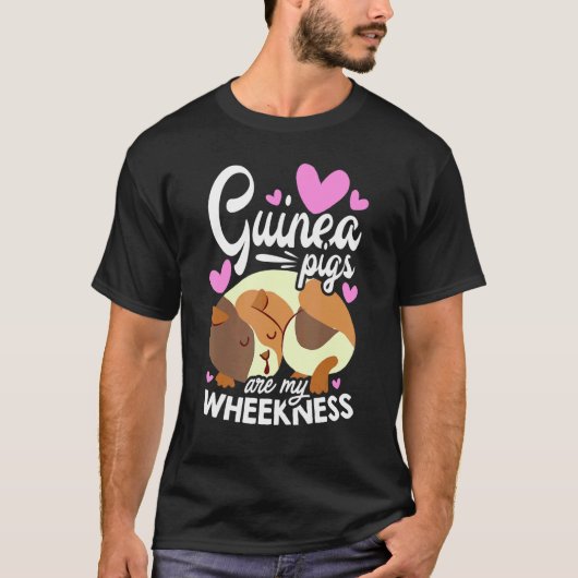Guinea Pigs Are My Weekness Guinea Pig Animals Pet Tシャツ (正面)