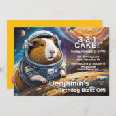Guinea Pigs in Space, Countdown to Cake Birthday I 招待状 (正面/裏面)