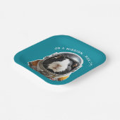 Guinea Pigs in Space! Retro  Explorer Astronaut ペーパープレート (傾斜あり)