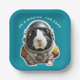 Guinea Pigs in Space! Retro  Explorer Astronaut ペーパープレート