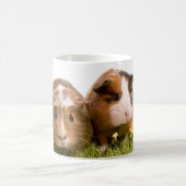 guinea pigs on a lawn コーヒーマグカップ (中央)