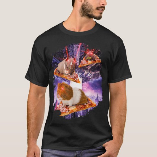 Guinea Pigs With Laser Eyes I Laser Rodent Space P Tシャツ (正面)