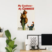 Guinness Bear Poster Print  John Gilroy Vintage ポスター (ホームオフィス)