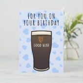 Guinness Birthday card, "Good head" Rude card シーズンカード (スタンド正面)