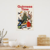 Guinness Christmas Poster Print Vintage John ポスター (キッチン)