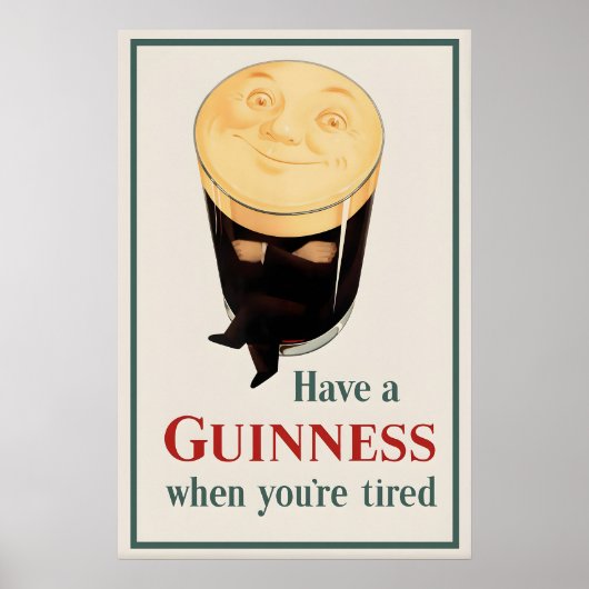 Guinness Pint Poster Print John Gilroy Vintage ポスター (正面)