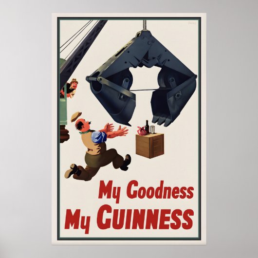 Guinness Poster Print  John Gilroy Vintage Irish ポスター (正面)