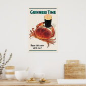 Guinness Time Crab Poster Print  John Gilroy Irish ポスター (キッチン)