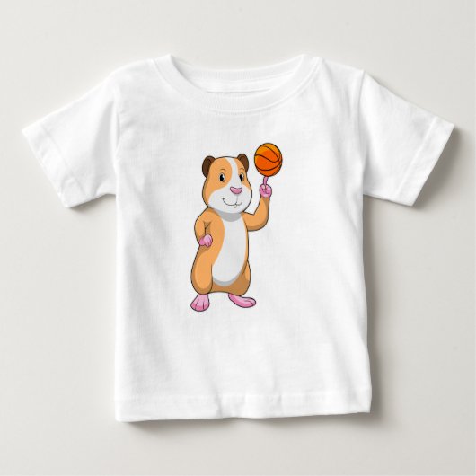 Guinpig as Basketball.pn ベビーTシャツ (正面)