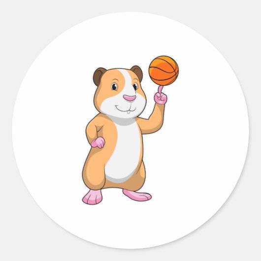 Guinpig as Basketball.pn ラウンドシール (正面)