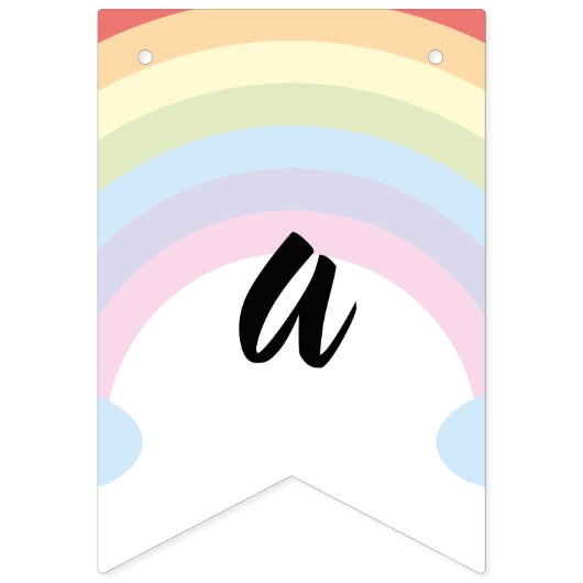 Guirnalda feliz cumpleaños dibujo de Arco Iris バンティングフラッグ (第2の旗)