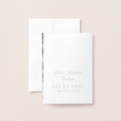 Guirnalda Floral Nombre y Foto para Quinceañera 箔カード (裏面封筒付き)