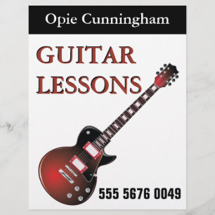 GUITARレッスン先生広告ズフライヤー チラシ