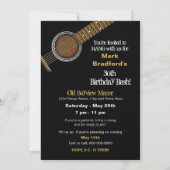 GUITAR招待状 – アコースティック数々のブラック – 用途 招待状 (裏面)