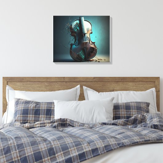 Guitar キャンバスプリント (インサイチュ (寝室))