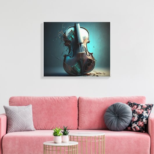 Guitar キャンバスプリント (インサイチュ (リビング))