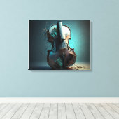 Guitar キャンバスプリント (インサイチュ (ウッドフロア))