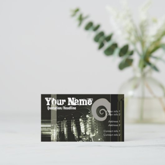 GUITAR 「グランジー」名刺 名刺 (スタンド正面)