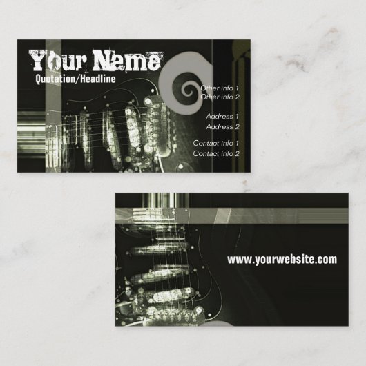GUITAR 「グランジー」名刺 名刺 (正面/裏面)