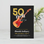 Guitar 50th Birthday Party for He 招待状 (スタンド正面)