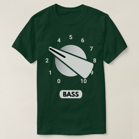 Guitar Amplifier Bass Knob Tシャツ (デザイン正面)