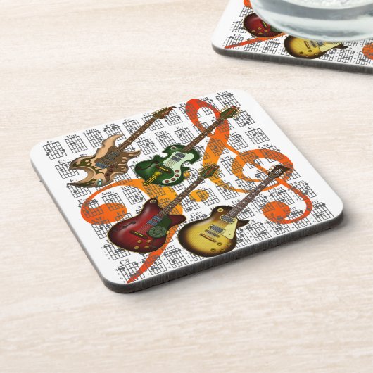 Guitar and Chord 07 コースター (左側)