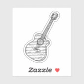 Guitar and Music Notes シール (シート)