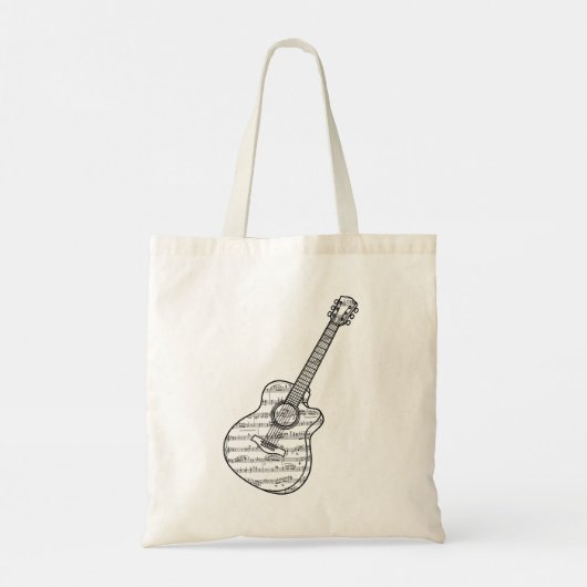 Guitar and Music Notes トートバッグ (裏面)
