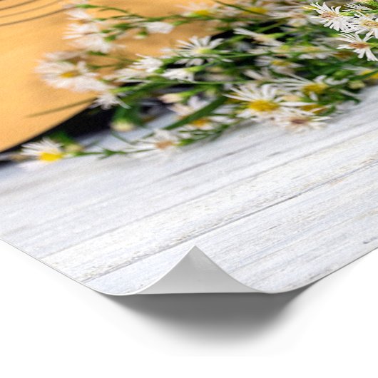 guitar and wildflowers ポスター (角)