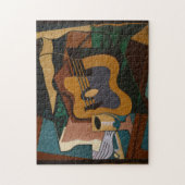 Guitar And Wine Abstract Painting ジグソーパズル (縦)