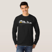 Guitar Australian Cattle Dog Guitarist Red Blue He Tシャツ (正面フル)