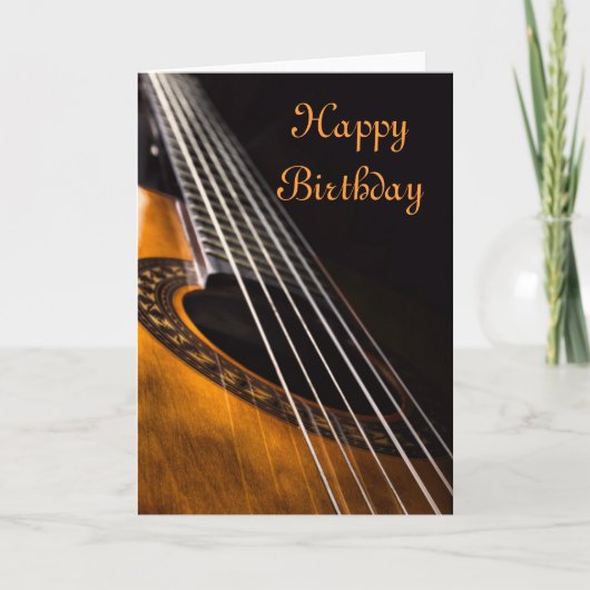 Guitar birthday card カード (正面)