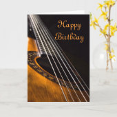 Guitar birthday card カード (黄色い花)