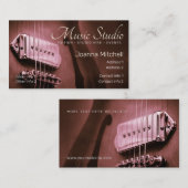 GUITAR Burgundy Pink名刺V2.0 名刺 (正面/裏面)