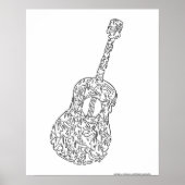 GUITAR by NICHOLAS_COPYRIGHT_MINIFACES ポスター (正面)