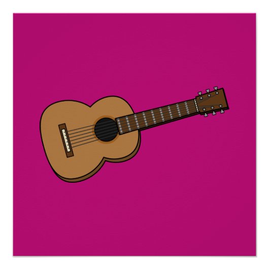 Guitar Cartoon ポスター (正面)