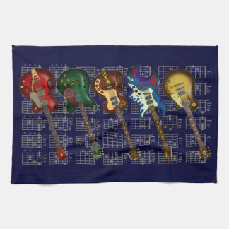 Guitar & chord キッチンタオル