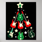 Guitar Christmas T Shirt  ポスター (正面)
