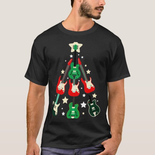 Guitar Christmas T Shirt  Tシャツ (正面)