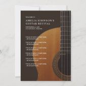 Guitar Classical Music Concert Recital Program 招待状 (正面)