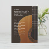 Guitar Classical Music Concert Recital Program 招待状 (スタンド正面)