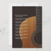 Guitar Classical Music Concert Recital Program 招待状 (裏面)