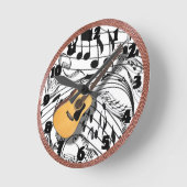 GUITAR-CLOCK ラウンド壁時計 (傾斜)