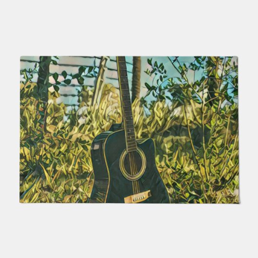 Guitar gift for guitarist ドアマット (正面)